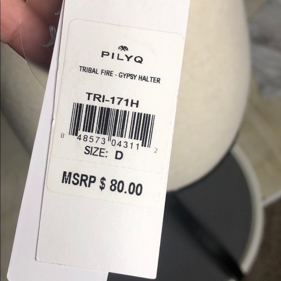 Pilyq Tribal Fire Gypsy Halter Bikini Top - Picture 4 of 6